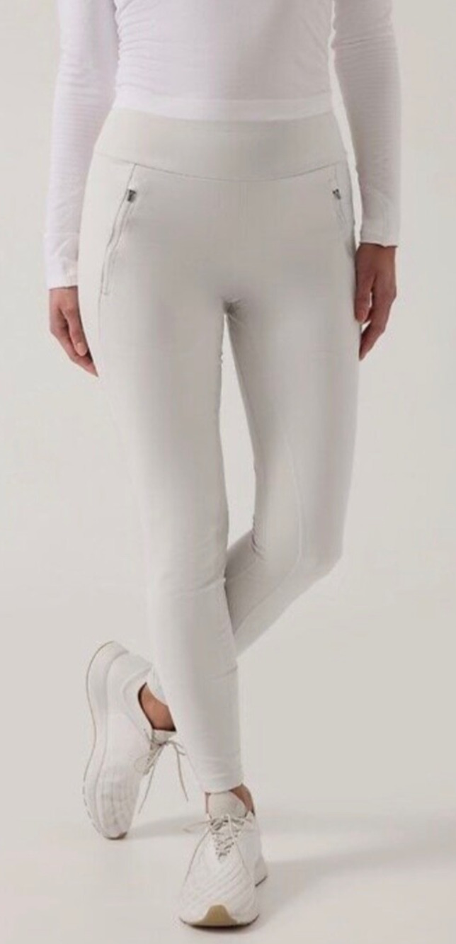 Athleta Peak Hybrid Fleece Tight Light Grey